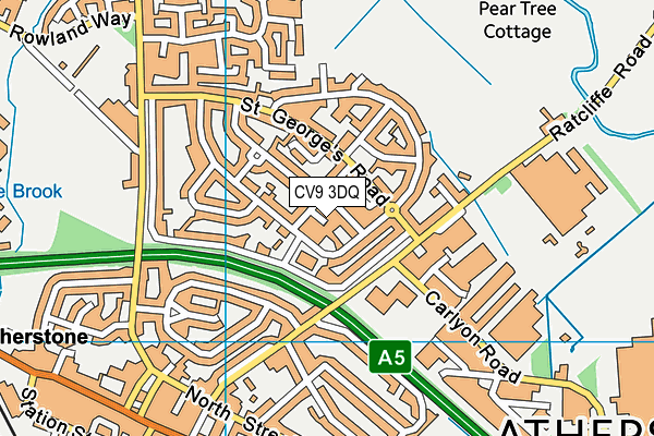 CV9 3DQ map - OS VectorMap District (Ordnance Survey)