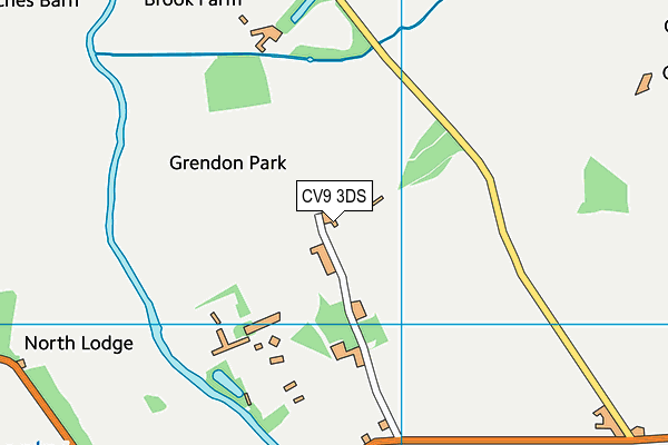 CV9 3DS map - OS VectorMap District (Ordnance Survey)