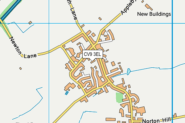 CV9 3EL map - OS VectorMap District (Ordnance Survey)