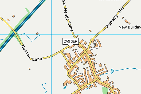 CV9 3EP map - OS VectorMap District (Ordnance Survey)