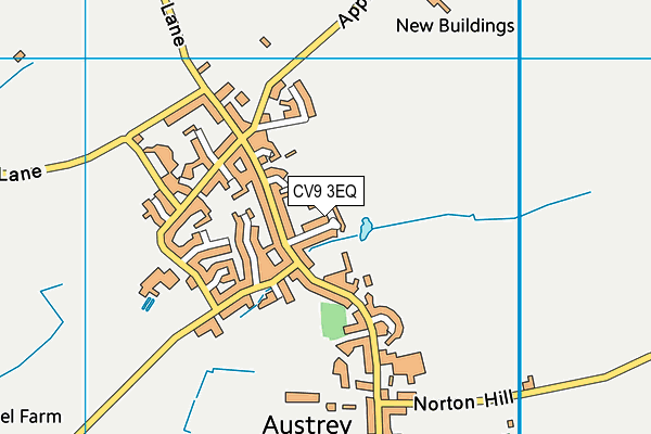Austrey CofE Primary School map (CV9 3EQ) - OS VectorMap District (Ordnance Survey)