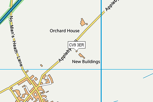 CV9 3ER map - OS VectorMap District (Ordnance Survey)