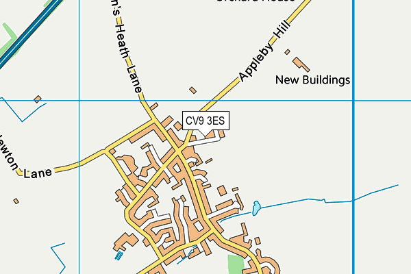 CV9 3ES map - OS VectorMap District (Ordnance Survey)