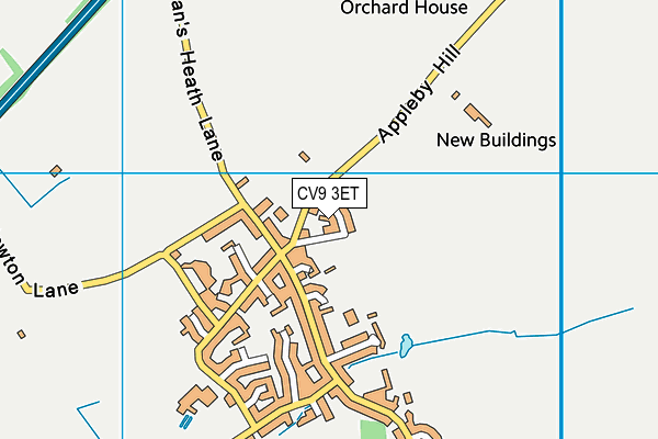 CV9 3ET map - OS VectorMap District (Ordnance Survey)