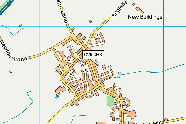 CV9 3HB map - OS VectorMap District (Ordnance Survey)