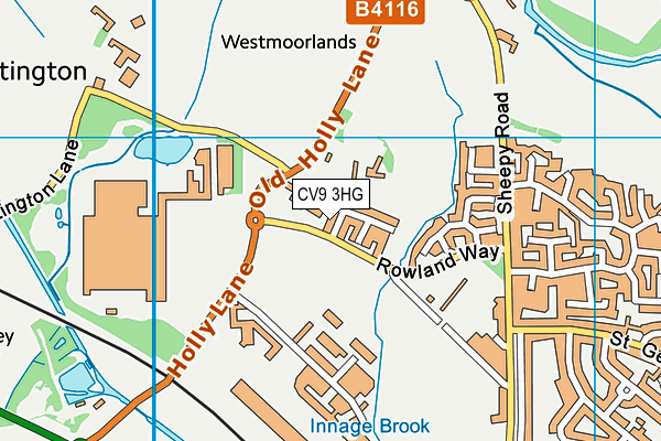 CV9 3HG map - OS VectorMap District (Ordnance Survey)