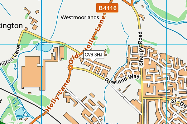 CV9 3HJ map - OS VectorMap District (Ordnance Survey)