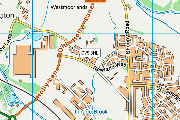 CV9 3HL map - OS VectorMap District (Ordnance Survey)