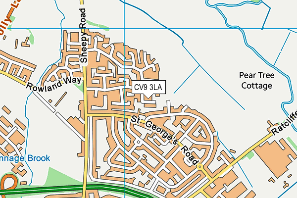 CV9 3LA map - OS VectorMap District (Ordnance Survey)