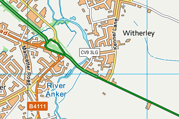 CV9 3LG map - OS VectorMap District (Ordnance Survey)