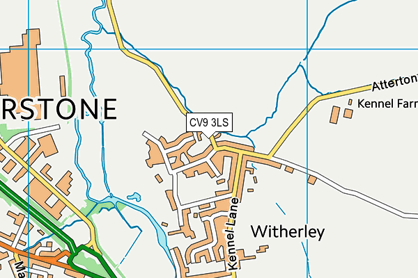 CV9 3LS map - OS VectorMap District (Ordnance Survey)