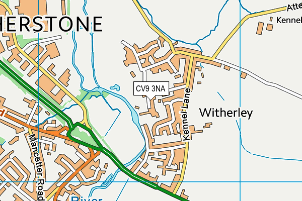 Witherley Church of England Primary School map (CV9 3NA) - OS VectorMap District (Ordnance Survey)