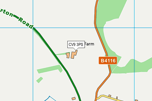 CV9 3PS map - OS VectorMap District (Ordnance Survey)