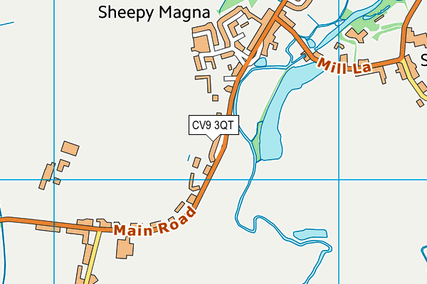 CV9 3QT map - OS VectorMap District (Ordnance Survey)