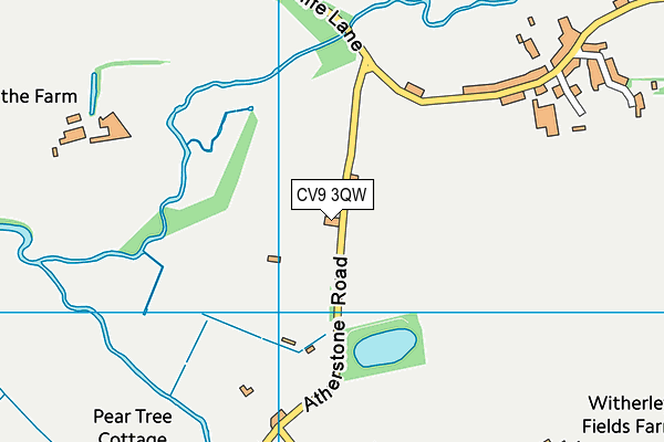 CV9 3QW map - OS VectorMap District (Ordnance Survey)