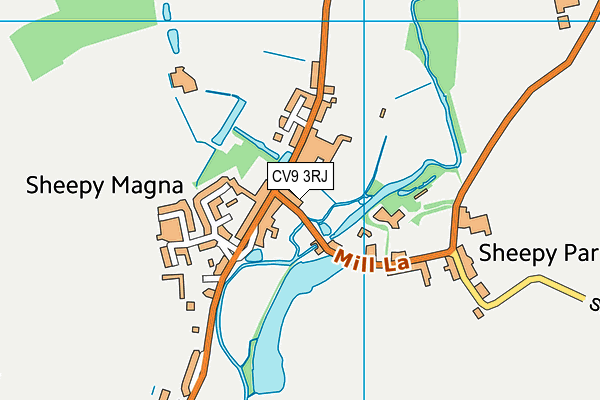 CV9 3RJ map - OS VectorMap District (Ordnance Survey)