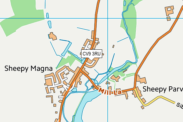 CV9 3RU map - OS VectorMap District (Ordnance Survey)