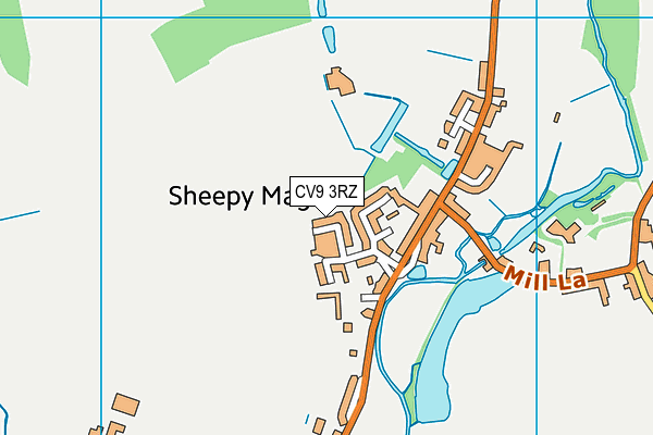 CV9 3RZ map - OS VectorMap District (Ordnance Survey)
