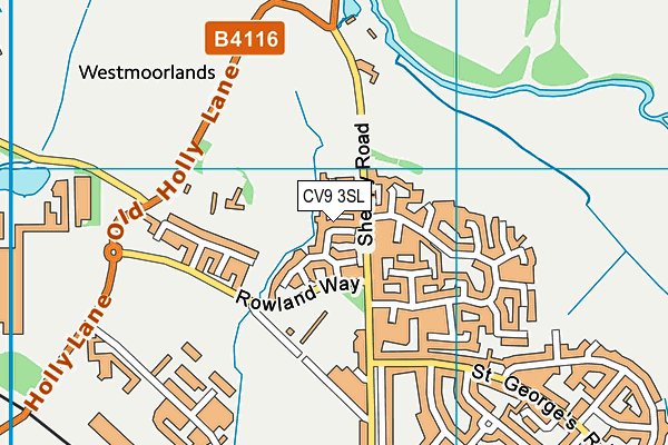 CV9 3SL map - OS VectorMap District (Ordnance Survey)