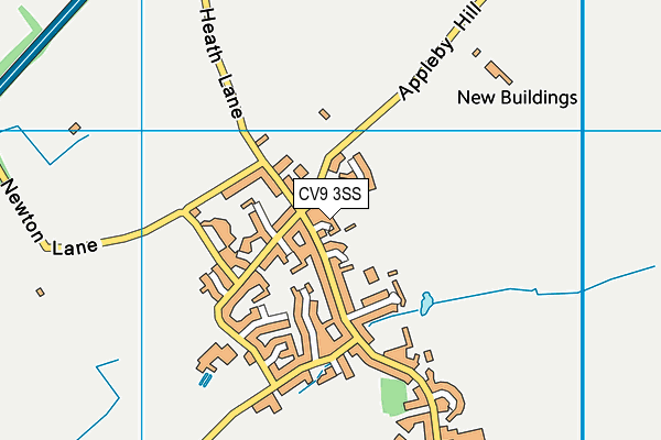 CV9 3SS map - OS VectorMap District (Ordnance Survey)