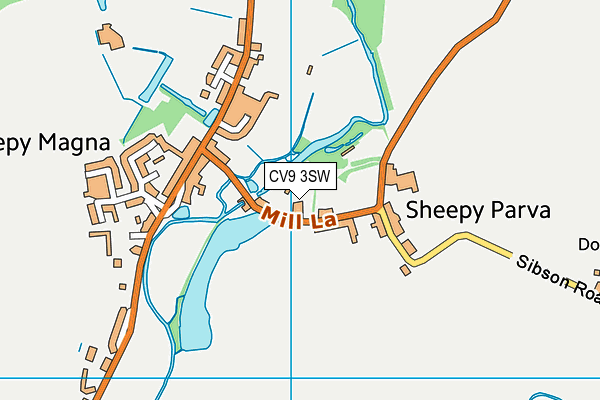 CV9 3SW map - OS VectorMap District (Ordnance Survey)