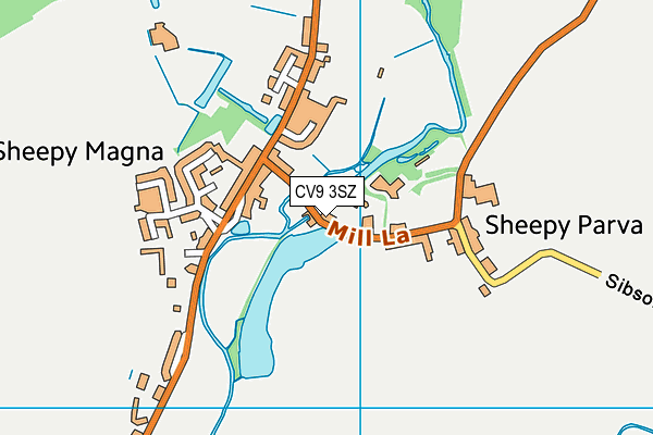 CV9 3SZ map - OS VectorMap District (Ordnance Survey)