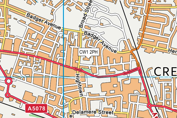 Beechwood Primary School and Nursery map (CW1 2PH) - OS VectorMap District (Ordnance Survey)