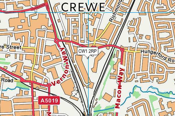 Puregym (Crewe Grand Junction Retail Park) map (CW1 2RP) - OS VectorMap District (Ordnance Survey)