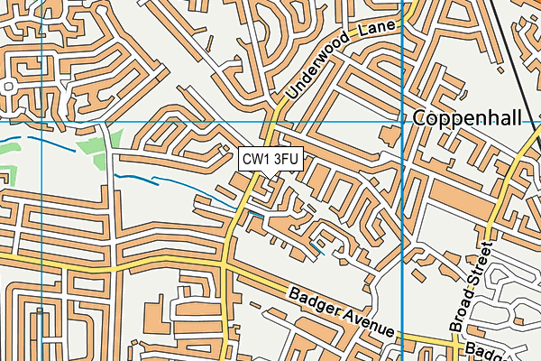 CW1 3FU map - OS VectorMap District (Ordnance Survey)