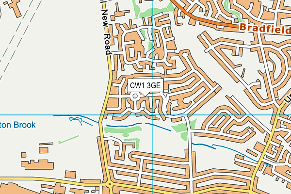 CW1 3GE map - OS VectorMap District (Ordnance Survey)