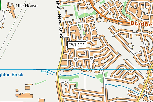 CW1 3GF map - OS VectorMap District (Ordnance Survey)