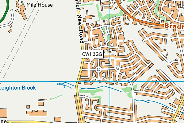 CW1 3GG map - OS VectorMap District (Ordnance Survey)