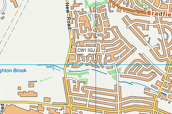 CW1 3GJ map - OS VectorMap District (Ordnance Survey)