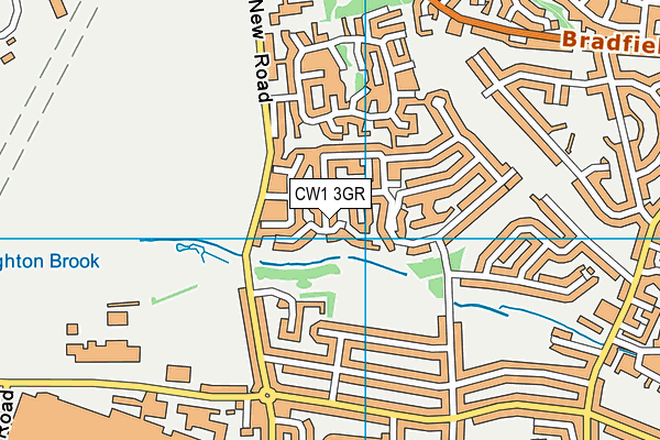 CW1 3GR map - OS VectorMap District (Ordnance Survey)