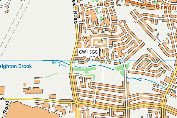 CW1 3GS map - OS VectorMap District (Ordnance Survey)