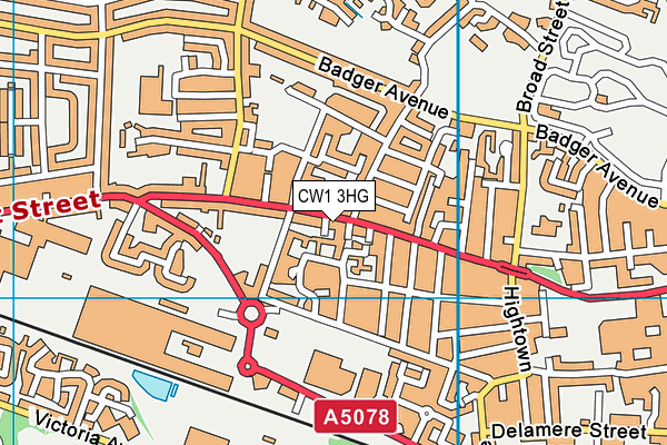 Map of BIUROKRAT CREWE LTD at district scale