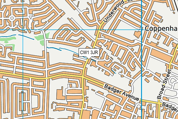 CW1 3JR map - OS VectorMap District (Ordnance Survey)