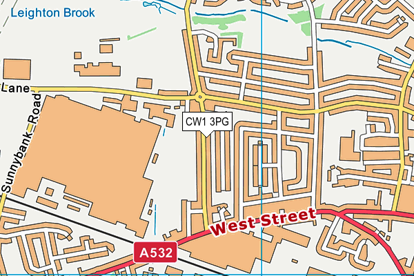 CW1 3PG map - OS VectorMap District (Ordnance Survey)