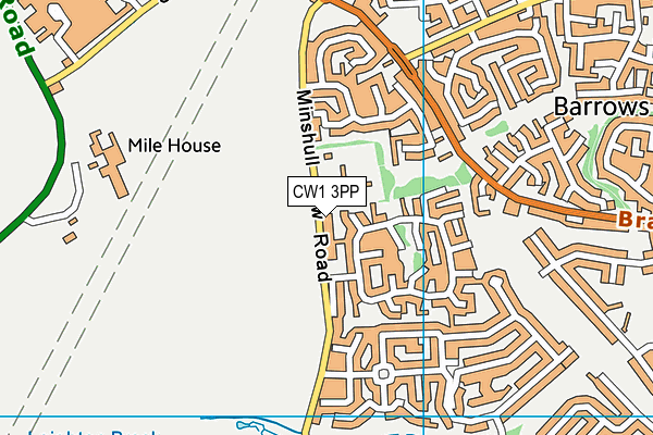 Leighton Academy map (CW1 3PP) - OS VectorMap District (Ordnance Survey)