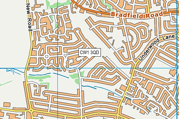 CW1 3QD map - OS VectorMap District (Ordnance Survey)