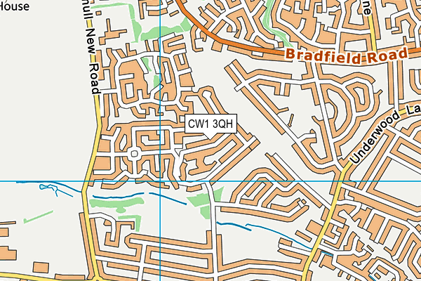 CW1 3QH map - OS VectorMap District (Ordnance Survey)