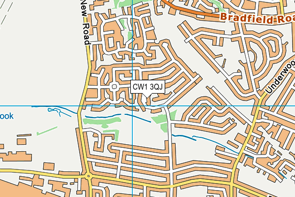 CW1 3QJ map - OS VectorMap District (Ordnance Survey)