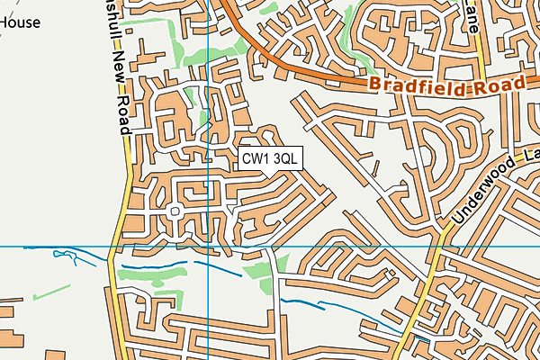 CW1 3QL map - OS VectorMap District (Ordnance Survey)