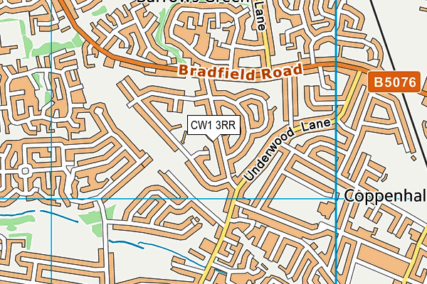 CW1 3RR map - OS VectorMap District (Ordnance Survey)
