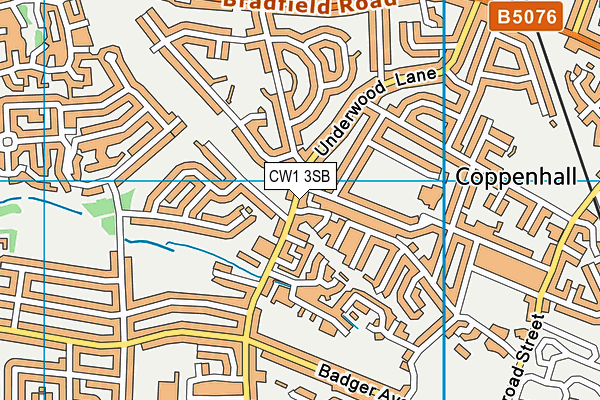 CW1 3SB map - OS VectorMap District (Ordnance Survey)