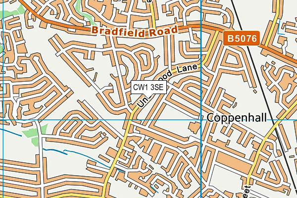 CW1 3SE map - OS VectorMap District (Ordnance Survey)