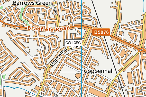CW1 3SG map - OS VectorMap District (Ordnance Survey)