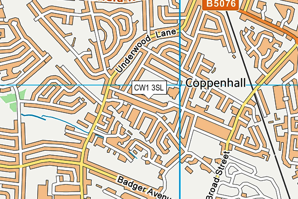 CW1 3SL map - OS VectorMap District (Ordnance Survey)