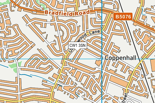 CW1 3SN map - OS VectorMap District (Ordnance Survey)