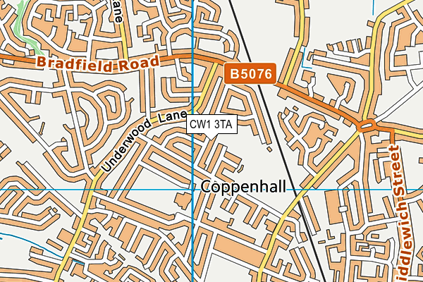 CW1 3TA map - OS VectorMap District (Ordnance Survey)